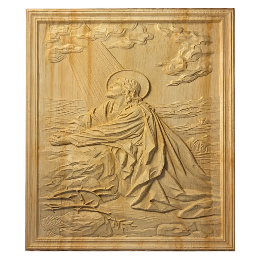 "The Agony in the Garden" – Handcrafted Wood Carving